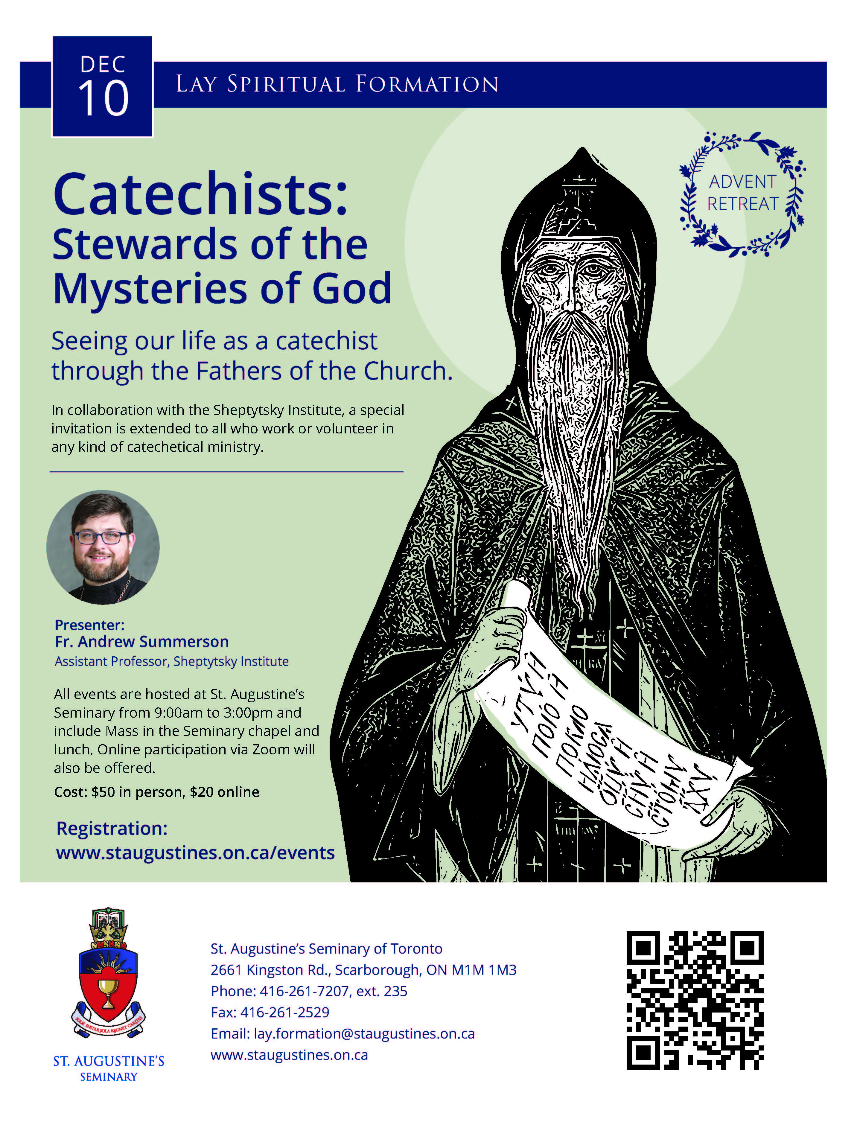 Lay Spiritual Formation Series, Advent Retreat - Catechists: Stewards of the Mysteries of God