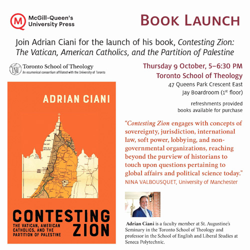 Book Launch, Dr. Adrian Ciani, October 9