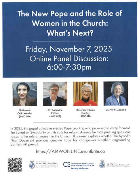 Panel Discussion - The New Pope and the Role of Women in the Church: What’s Next?, November 7