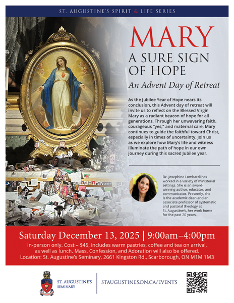 St. Augustine's Seminary, Advent Day of Retreat, Dec 13