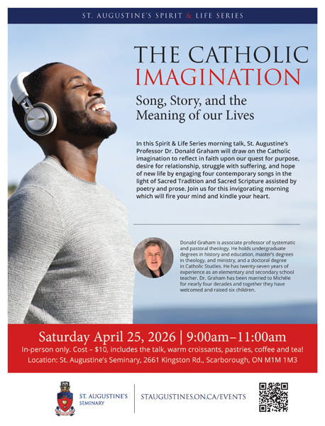 St. Augustine's Seminary, The Catholic Imagination Talk, April 25