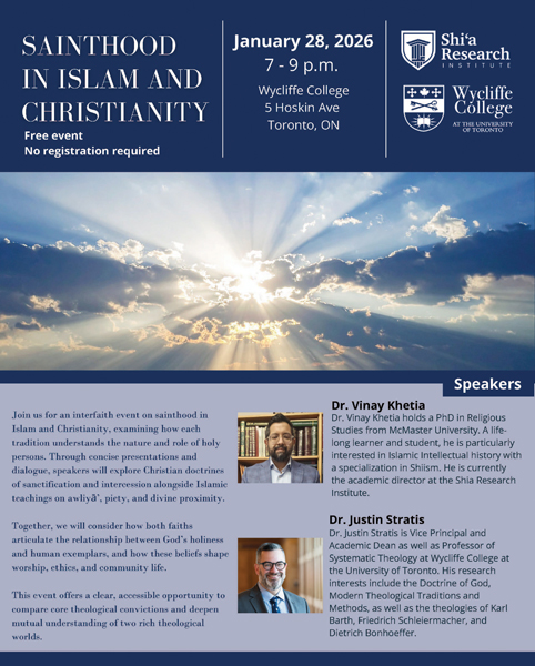 Wycliffe College Lecture, January 28