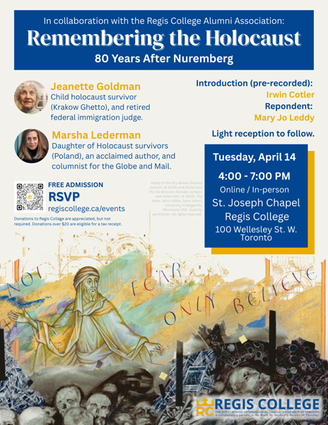 Regis College, Remembering the Holocaust, April 14