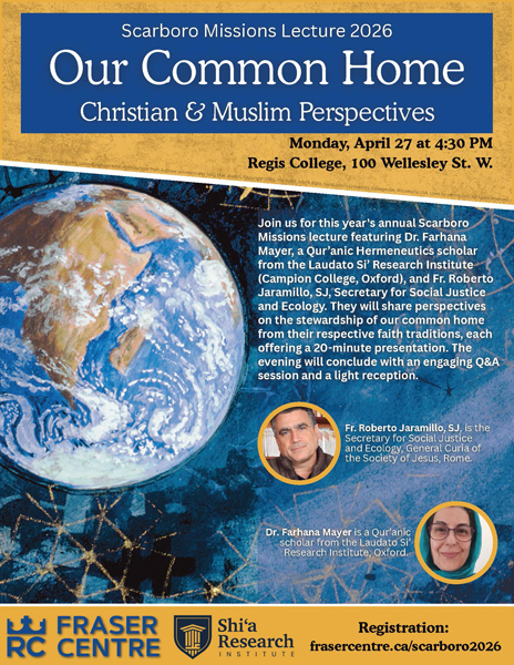 Regis College Fraser Centre Lecture, April 27