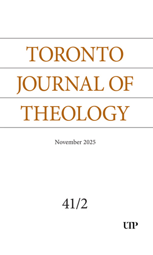 Toronto Journal of Theology cover