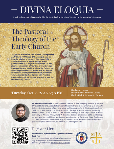 St. Augustine's Seminary Divina Eloquia Lecture, October 6