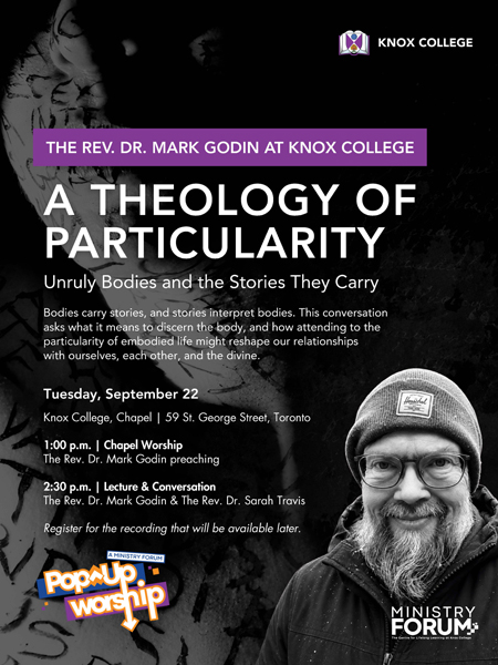 Knox College Lecture, The Rev Dr Mark Godin, September 22