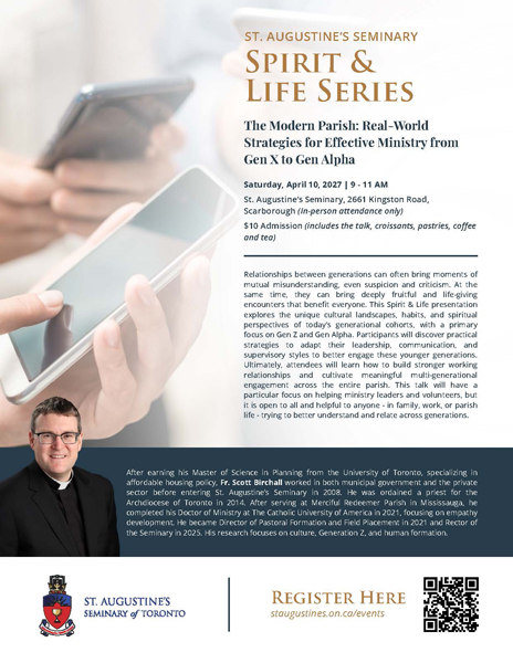 St. Augustine's Seminary Talk, April 10