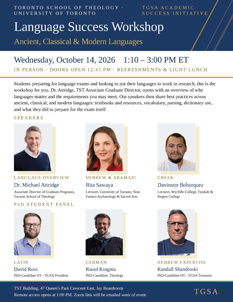 TGSA Language Success Workshop, October 14