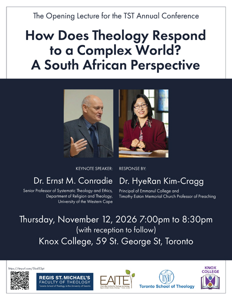 TST Conference lecture, November 12, 2026