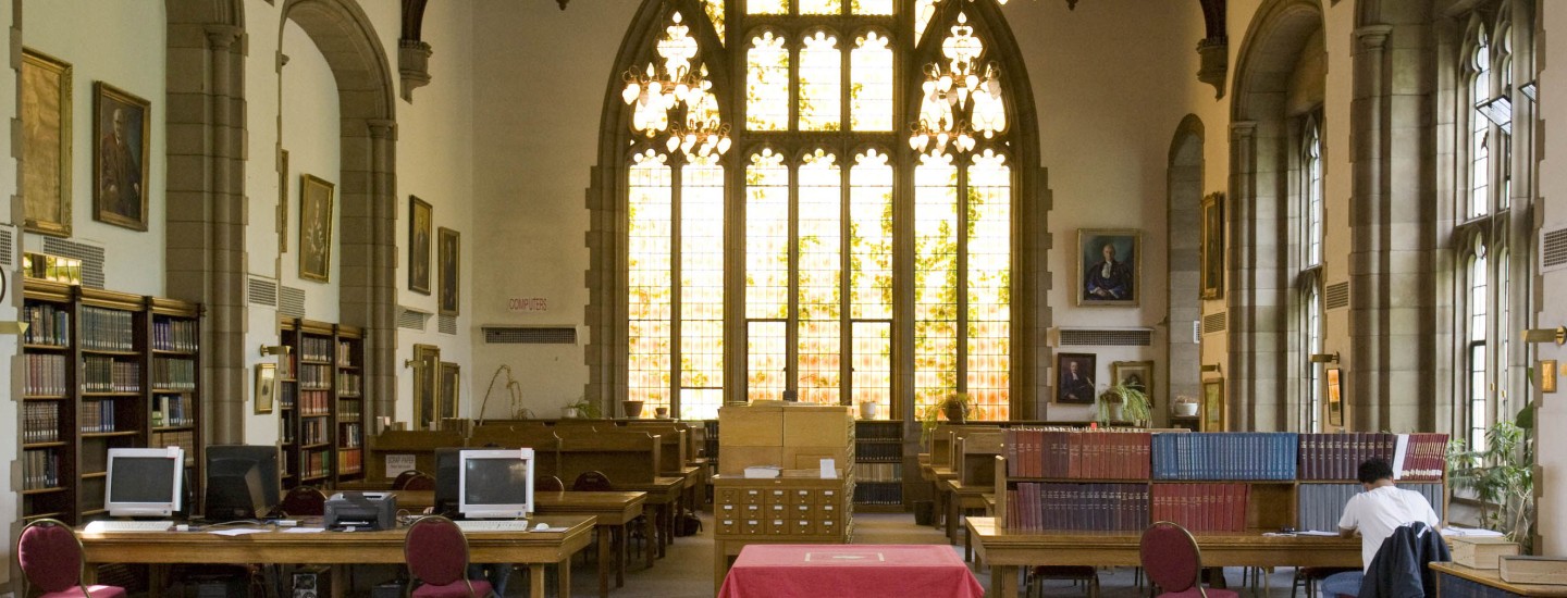 Knox College interior view, Caven Library