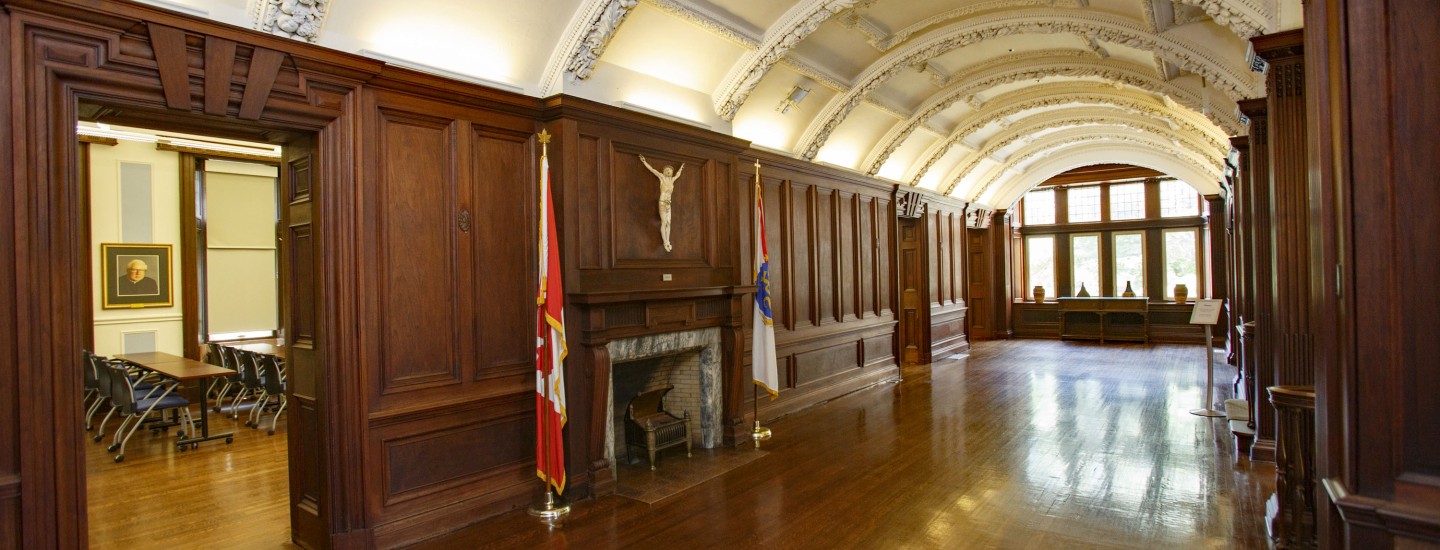 Regic College interior view, Goupil Foyer