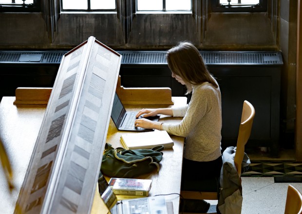 student studying